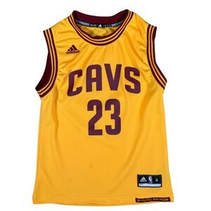 Adidas Cleveland Cavaliers LeBron James 23 Jersey Boys Youth Medium Gold NBA